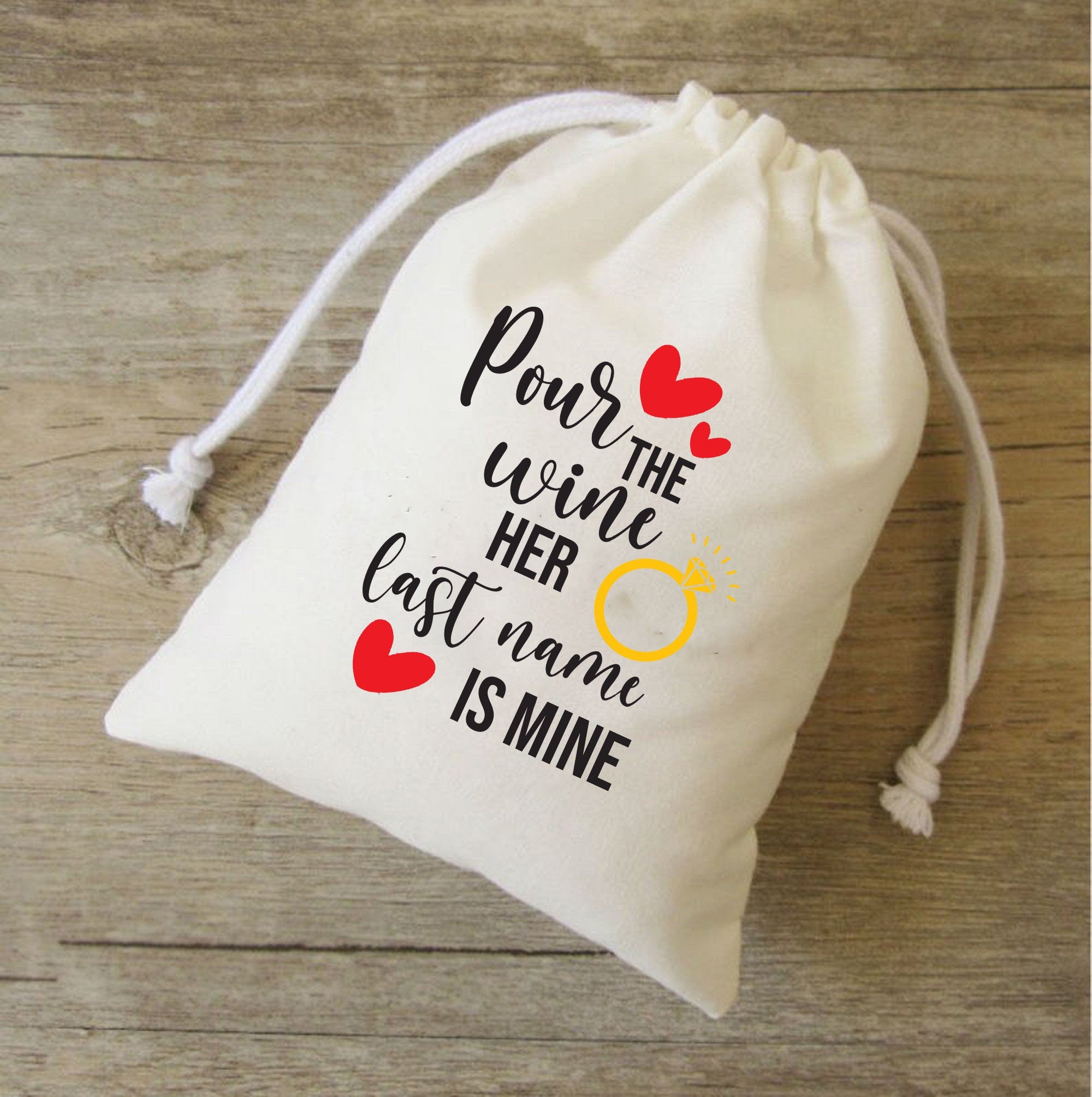 Set of 20 Pour The Wine His Last Name is Mine,Bachelorette party,Bridal Shower,Winery Bachelorette Bridal Shower,Bridal Party,Wedding Bags