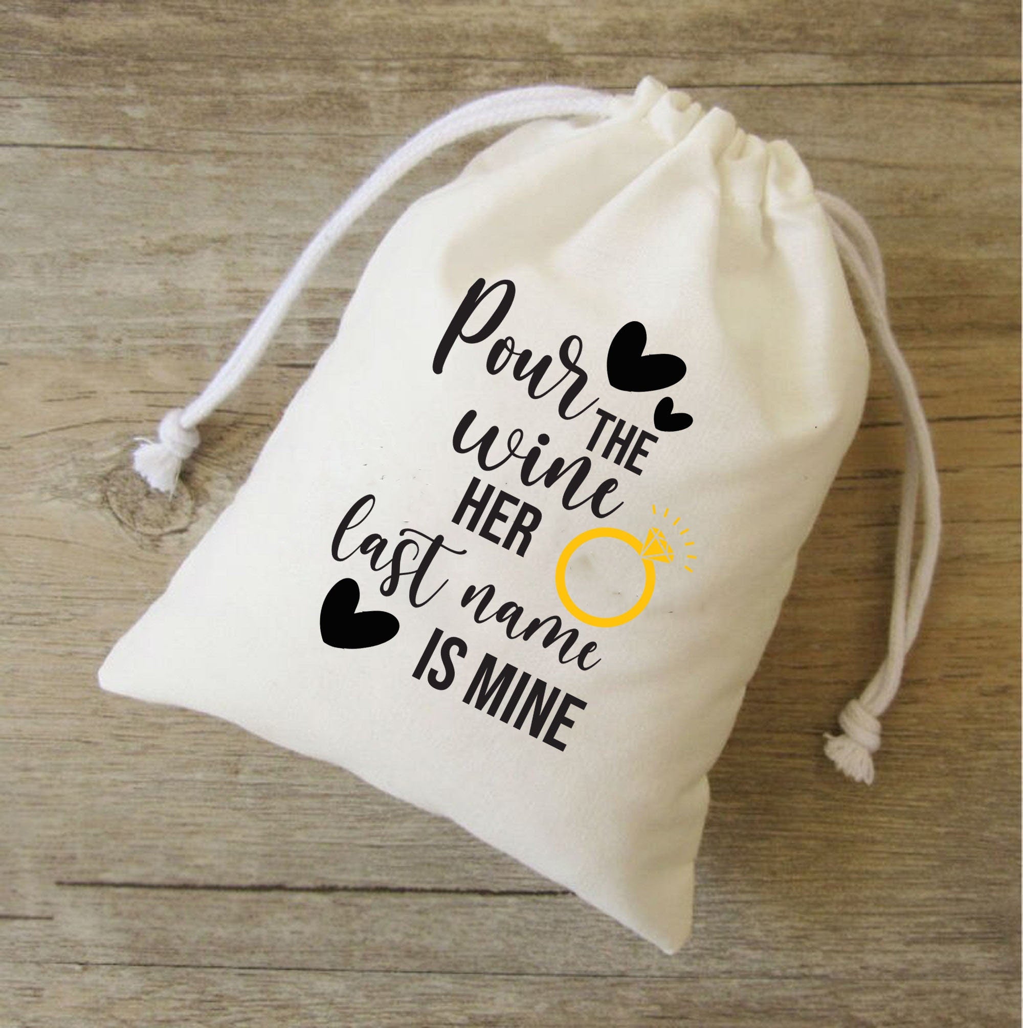 Set of 20 Pour The Wine His Last Name is Mine,Bachelorette party,Bridal Shower,Winery Bachelorette Bridal Shower,Bridal Party,Wedding Bags