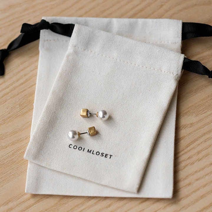 Set of 10 2050100 Natural Cotton Drawstring Pouch, Eco-Friendly Cotton Bags With Drawstring For Jewelry Packaging, Reusable Package Bag