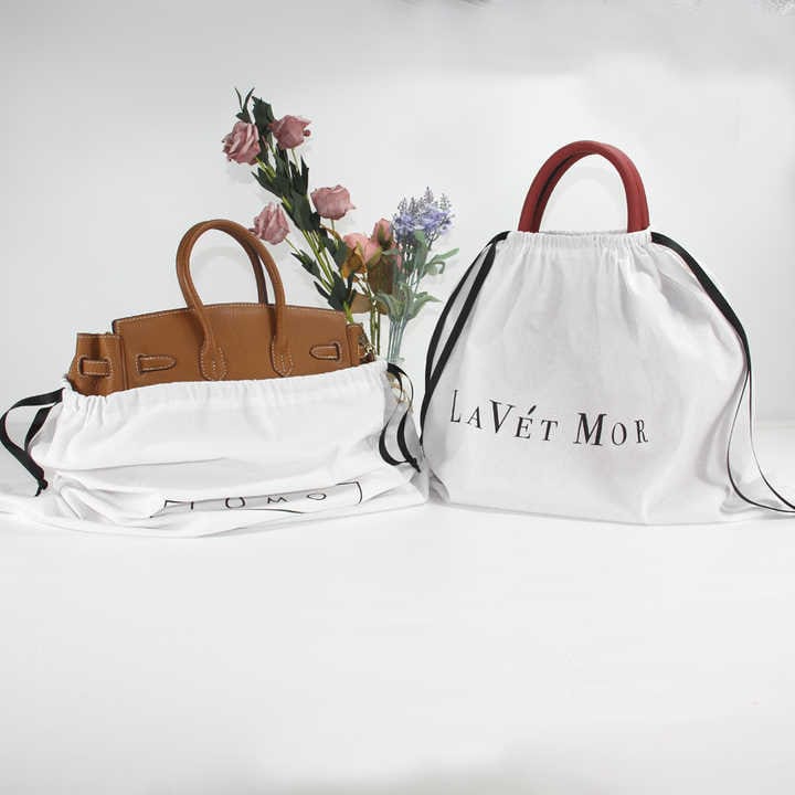 Set of 203050100 Dust Cover Storage Bags Cotton Drawstring Pouch for Handbags Purses Pocketbooks Shoes Dust bags