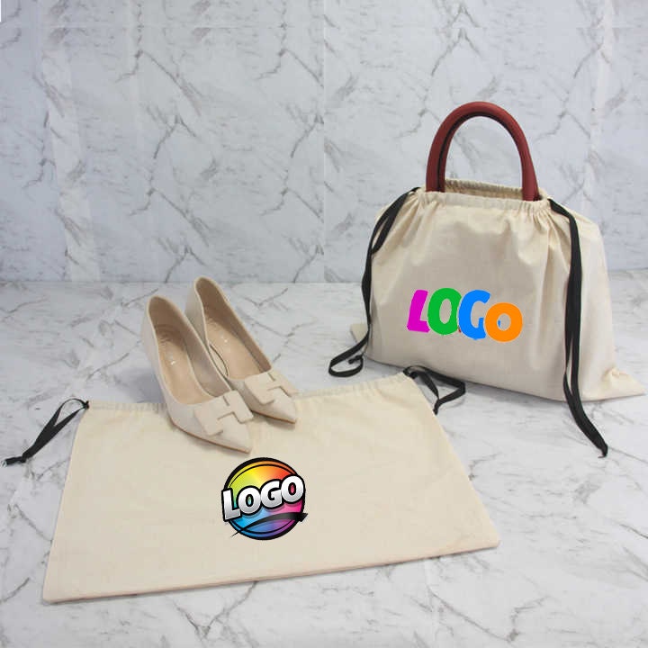 Set of 203050100 Dust Cover Storage Bags Cotton Drawstring Pouch for Handbags Purses Pocketbooks Shoes Dust bags