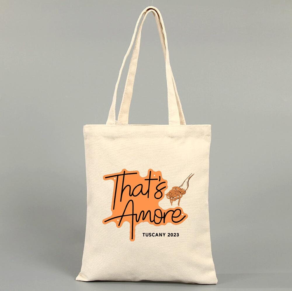 That's Amore Wedding Tote - Italian Wedding Welcome Tote Bag - Italy Wedding - Italy Ciao Welcome Bag - Destination Wedding Tote - Tuscany
