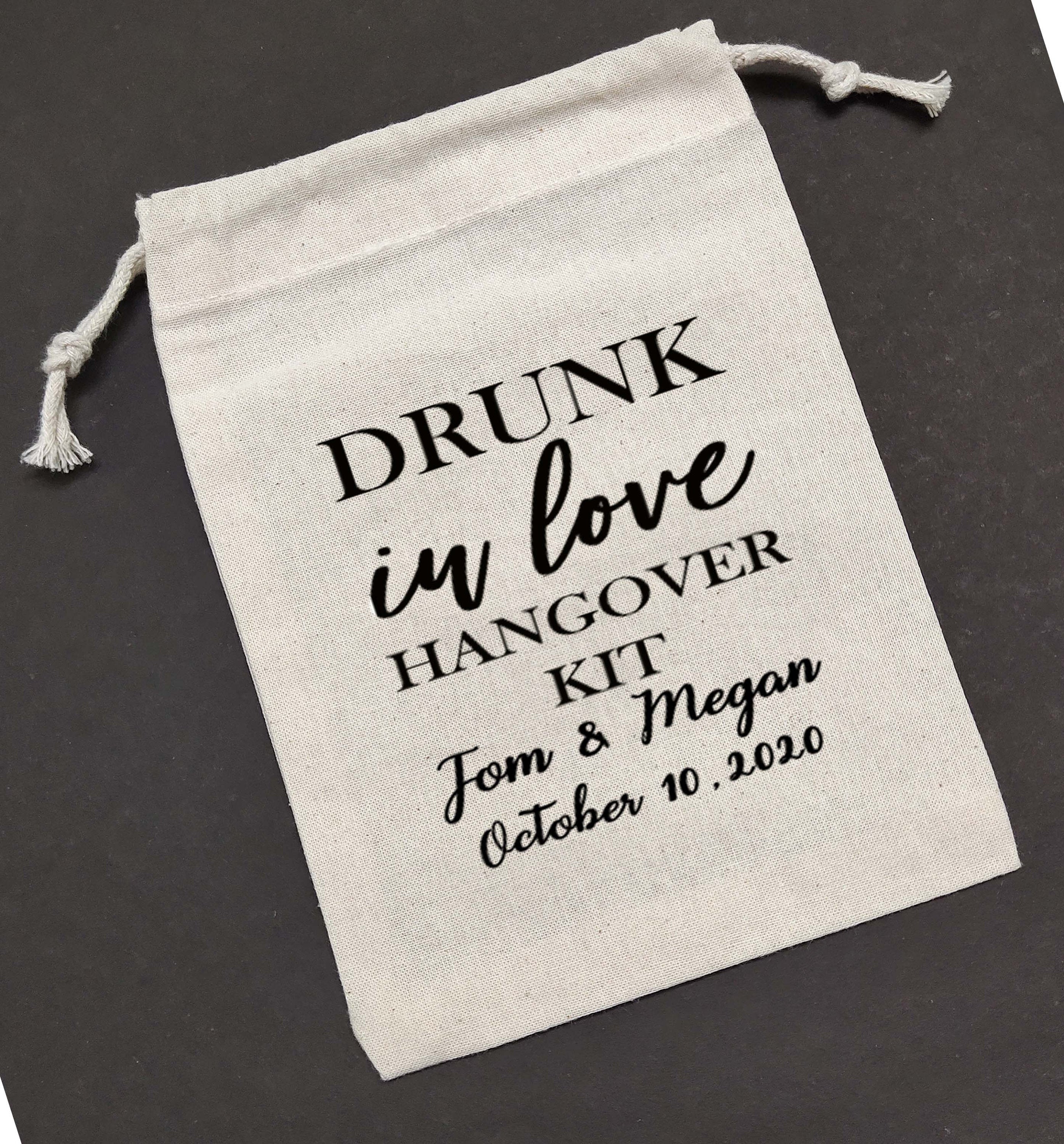 20-100 set of Drunk In Love Hangover Bag,Beyoncé Bachelorette Welcome Favor Bags,destination wedding recovery kit,hangover kit beyonce