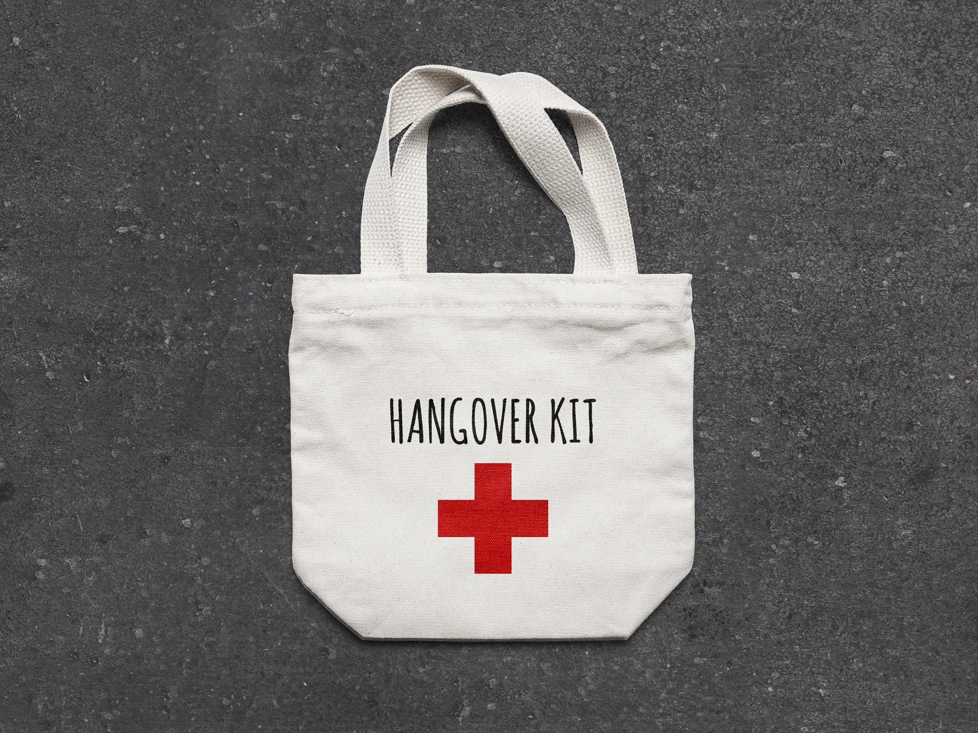 Bachelorette Mini Hangover Survival Kit - Recovery Essentials, Emergency Bag, and Canvas Tote for Hens