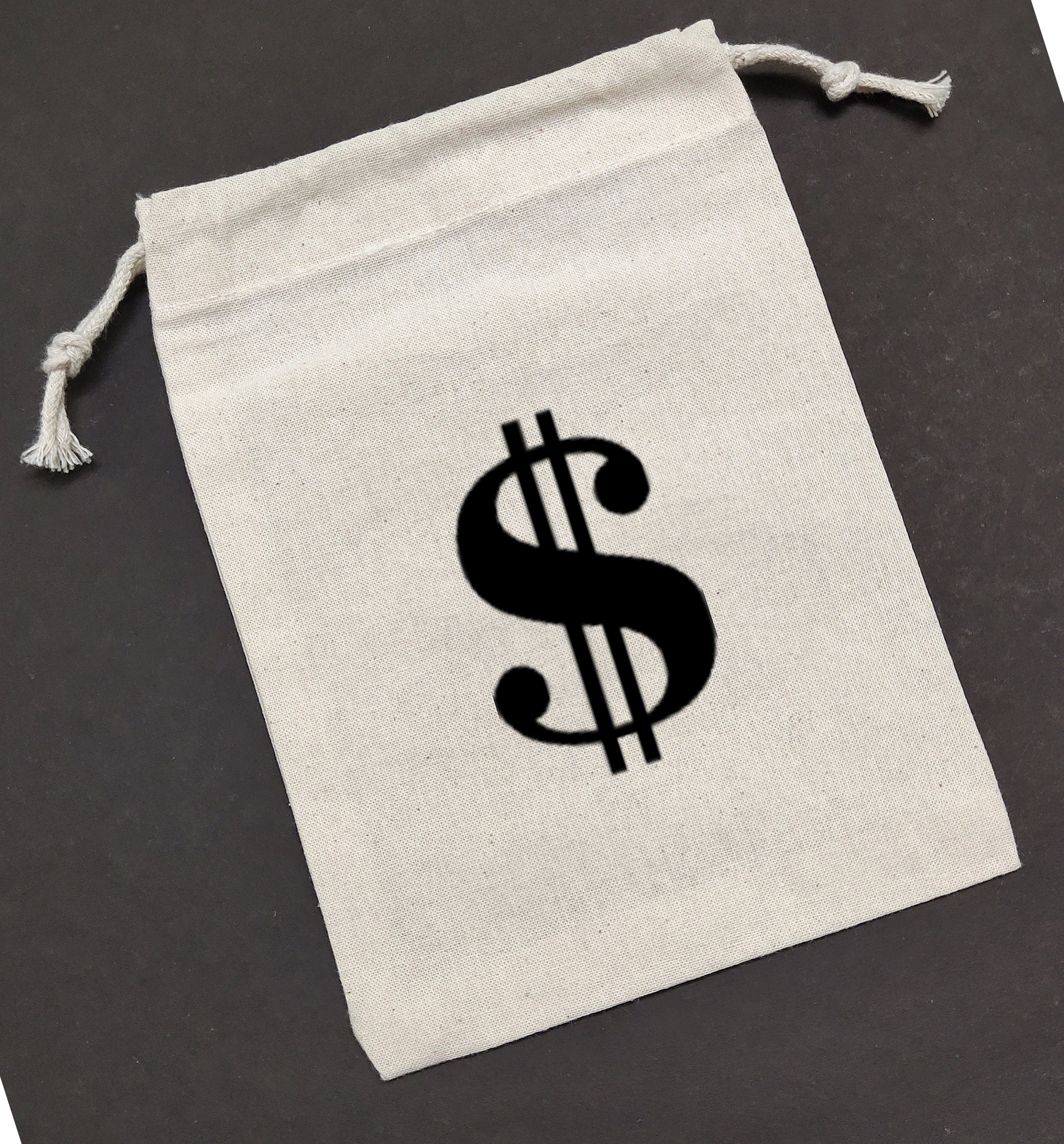 20 Sets of 1 Dollar Sign Money Bag Favor Gift Bag. 3x5 4x6 5x7 6x8 7x9 10x12 Cotton Bag,dollar bag