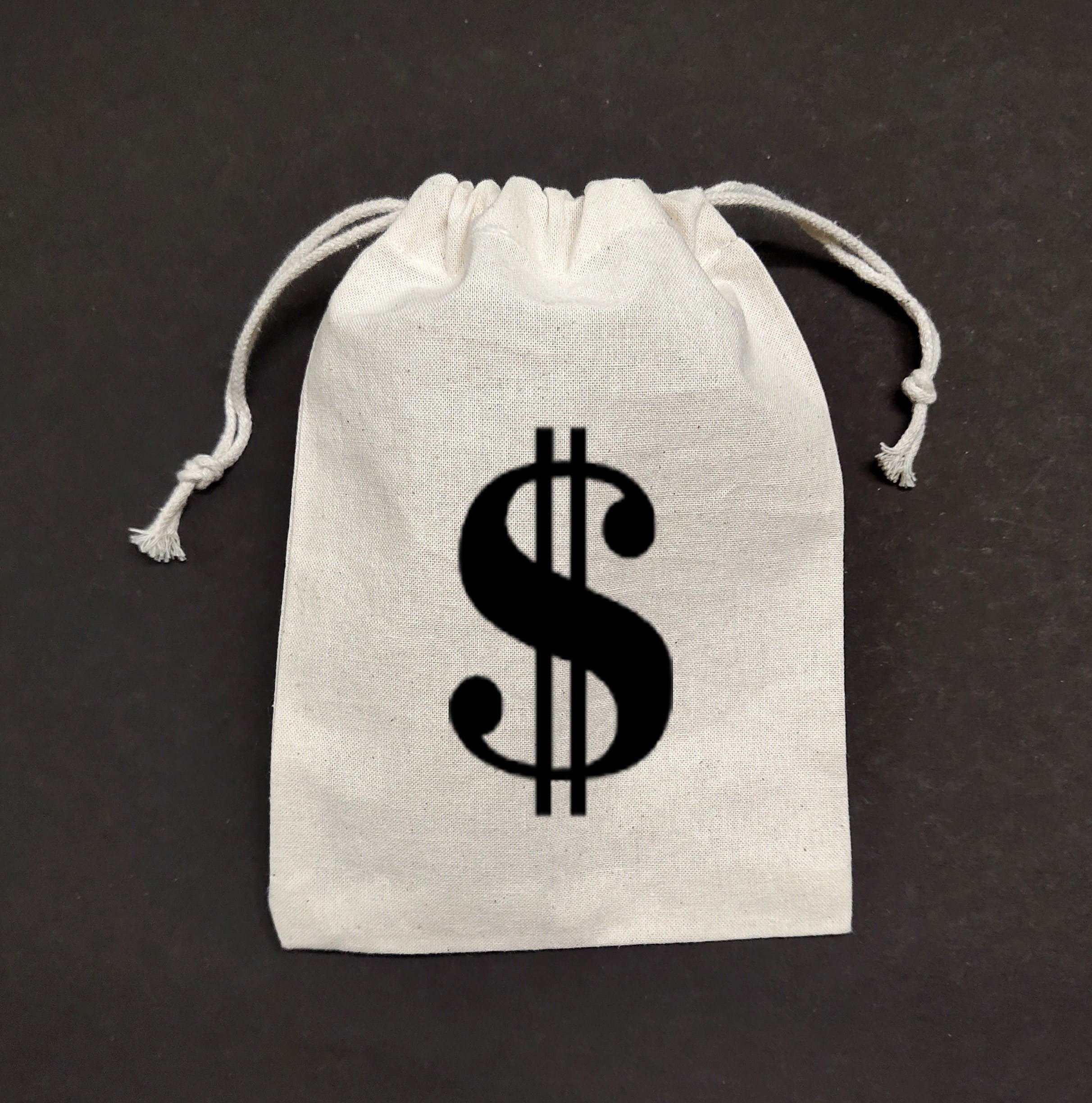 20 Sets of 1 Dollar Sign Money Bag Favor Gift Bag. 3x5 4x6 5x7 6x8 7x9 10x12 Cotton Bag,dollar bag