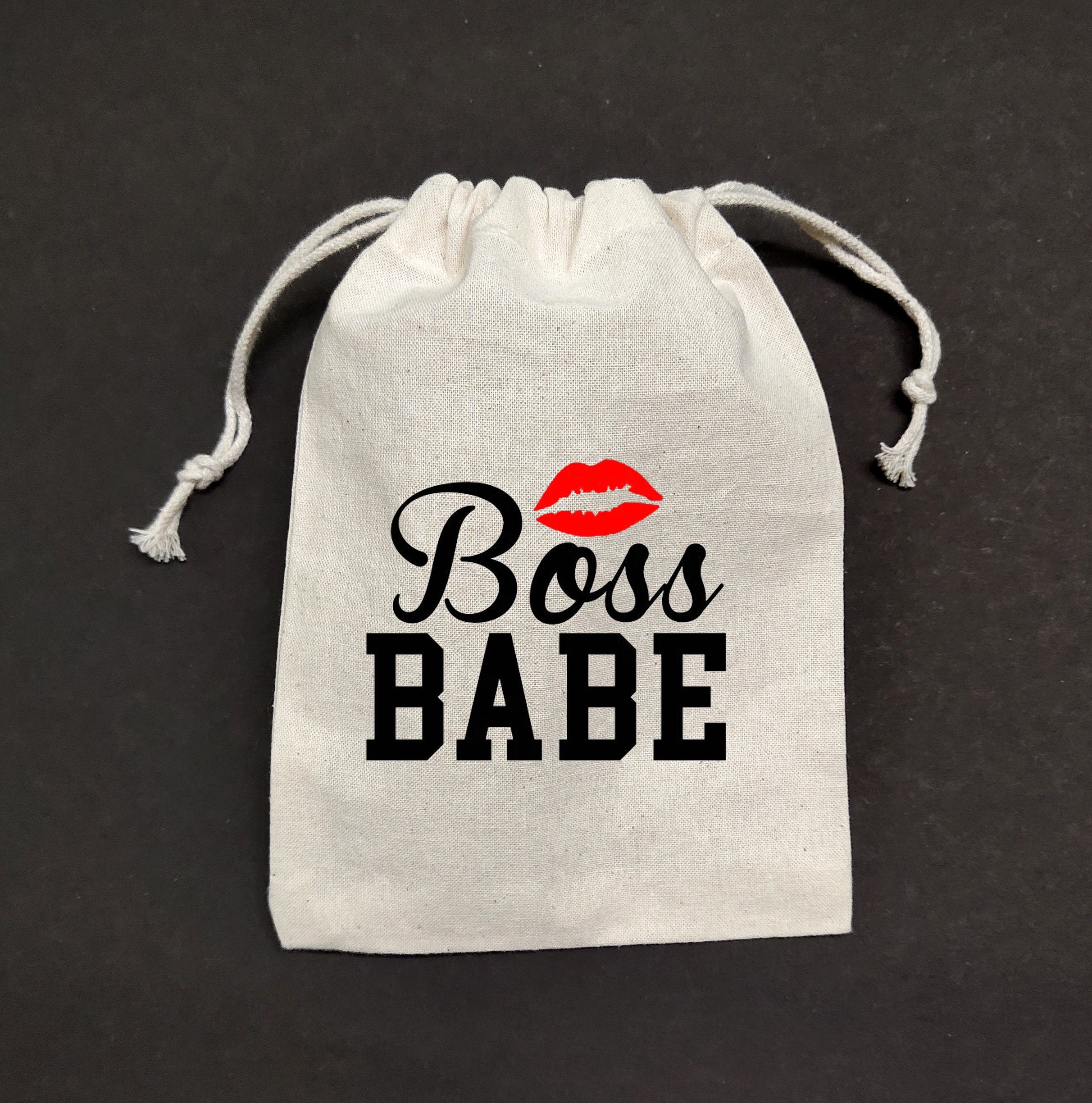 Set of 20 plus Boss Babe drawstring Favor Bags,custom cotton bags,Girl's Boss gift bags, Boss Lady Gift,Gift for her,gift bags,treat bags