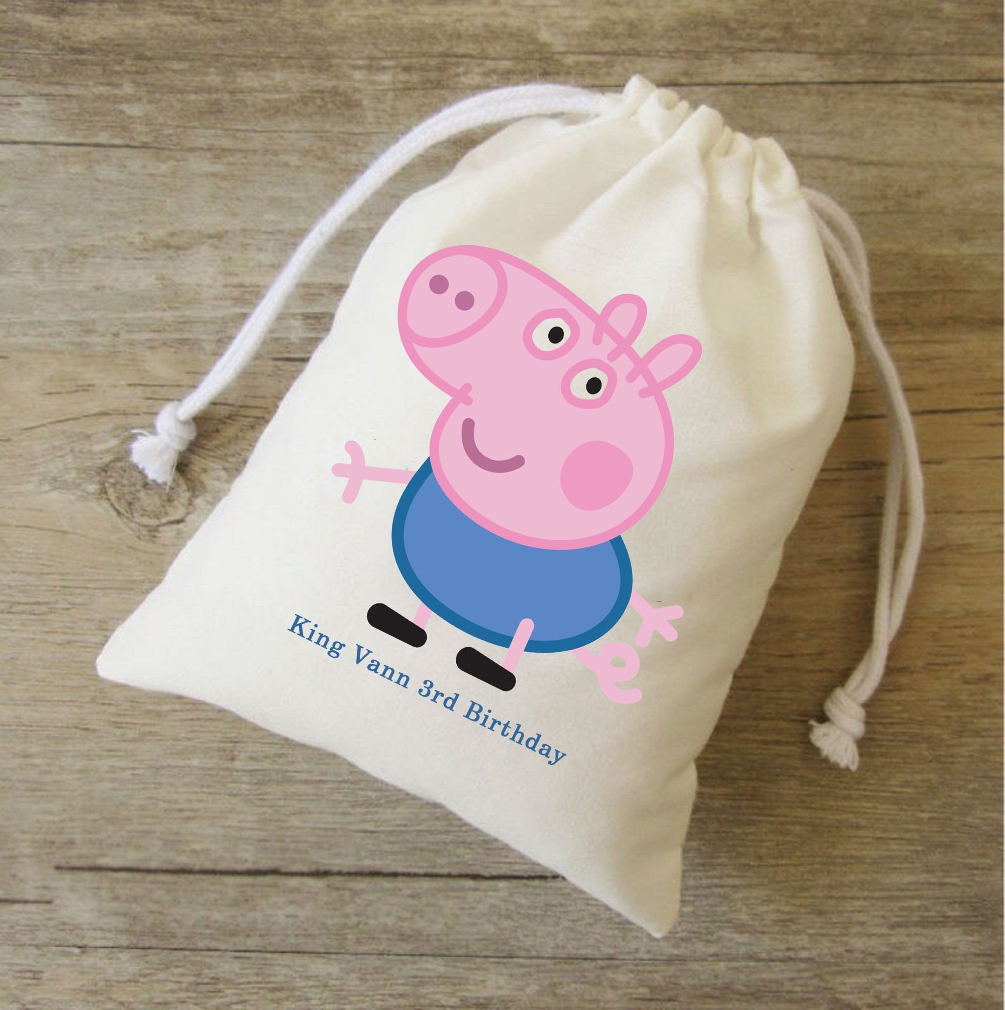 20 sets of Drive By Birthday Favor Bags,Boy's Birthday Gift Bags,Personalised Toy Bag, storage toys,George Peppa Pig,kids party favor