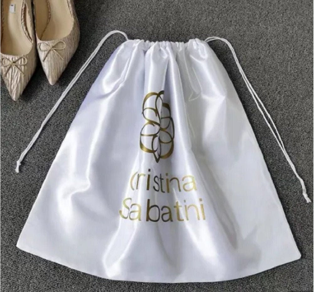 20 sets of Gorgeous Personalized Satin Shoe Bags,bridal party gifts,shoe bags,custom silk satin drawstring bags,loafer bags,groomsmen gifts