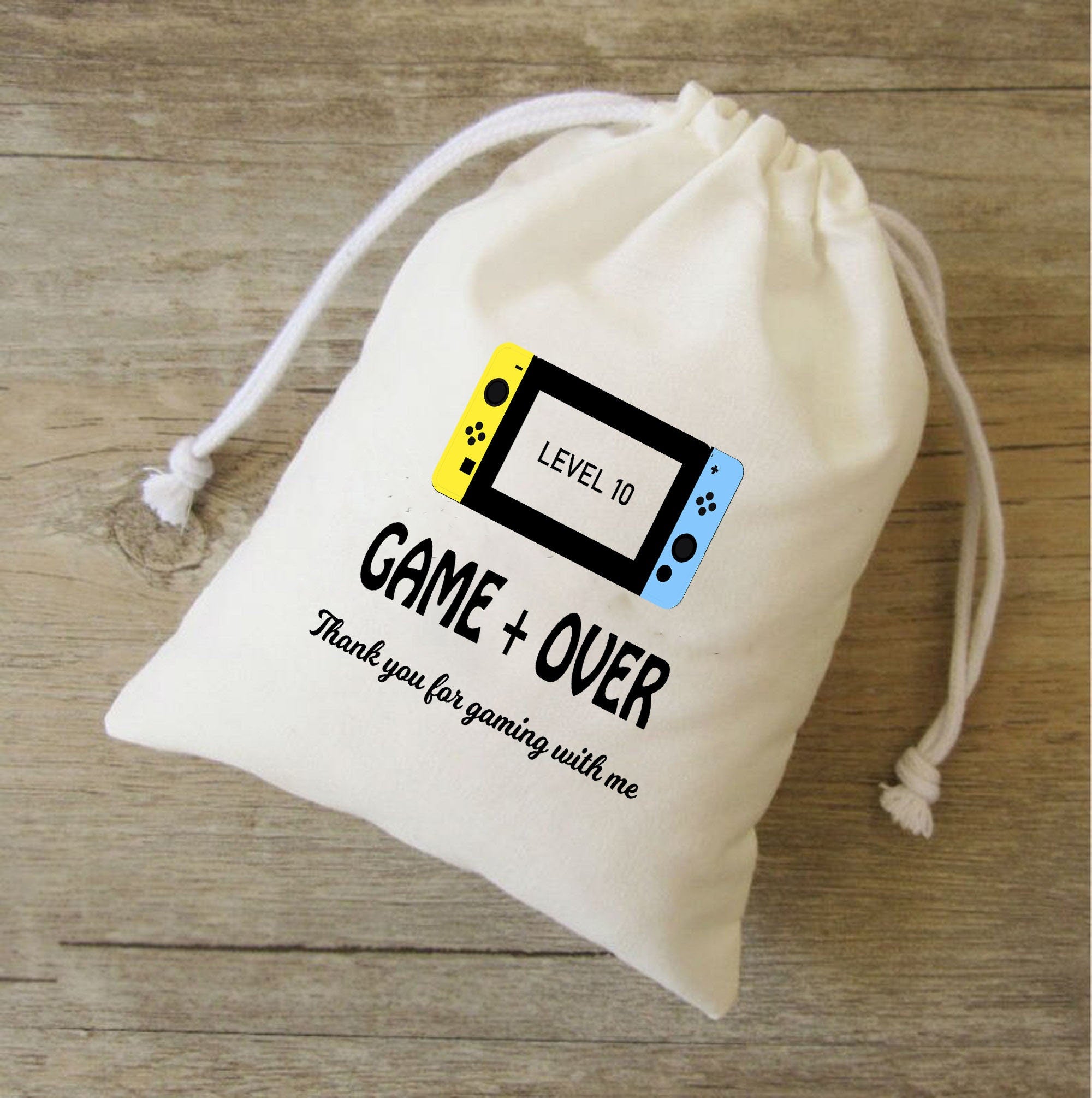 20-100 set of GAME OVER BIRTHDAY Party,Thank You Bag,nintendo bags,game over bags,Video Game birthday,gaming birthday,video kids party