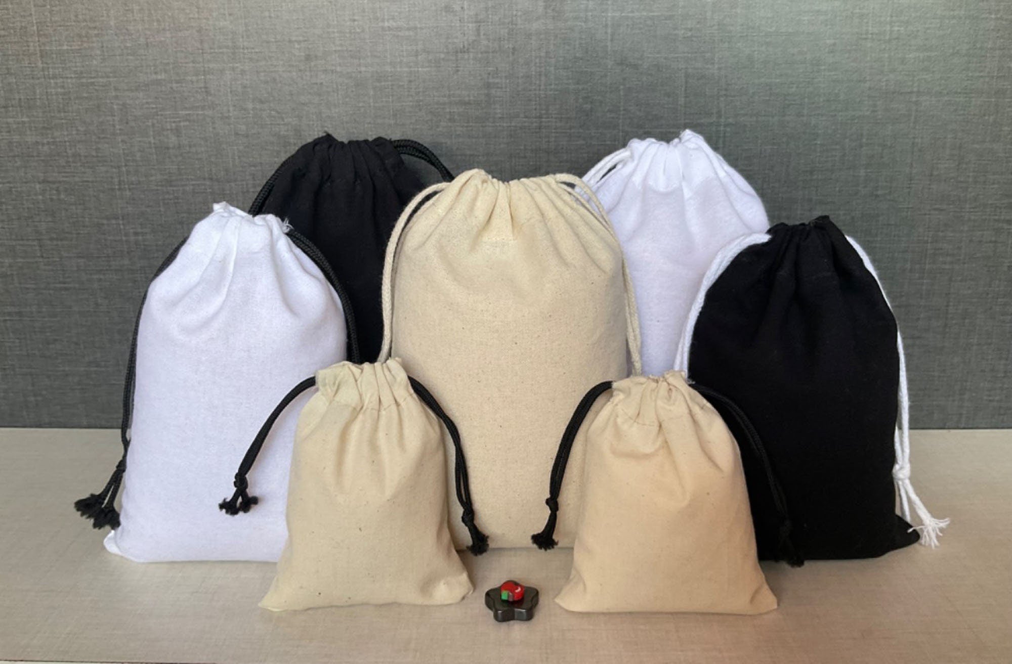 Cotton Muslin Drawstring Bags | Reusable Small Bags for Jewelry, Gifts & More