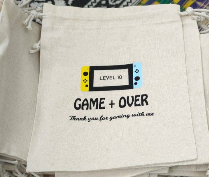 20-100 set of GAME OVER BIRTHDAY Party,Thank You Bag,nintendo bags,game over bags,Video Game birthday,gaming birthday,video kids party