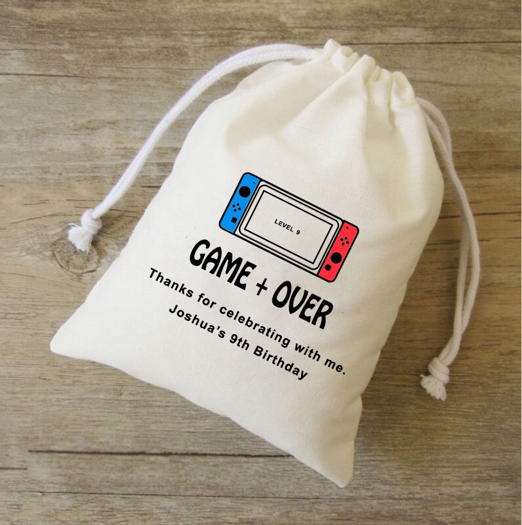 20-100 set of GAME OVER BIRTHDAY Party,Thank You Bag,nintendo bags,game over bags,Video Game birthday,gaming birthday,video kids party