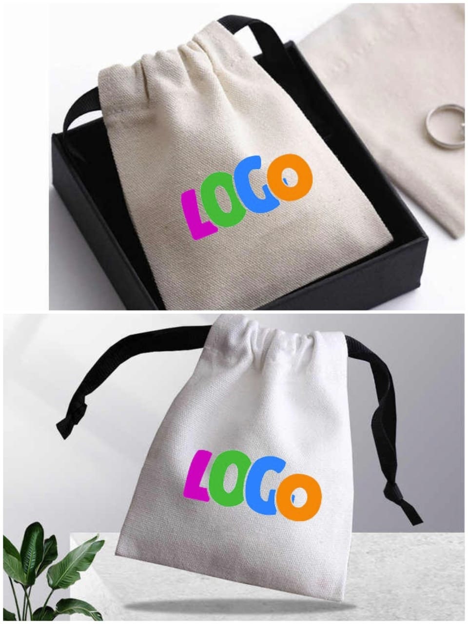 100 Organic Cotton Drawstring Bag, Personalized Jewelry Packaging Pouch, Eco Friendly Gift And Favor Bag, Bulk Natural Cotton Fabric Bags